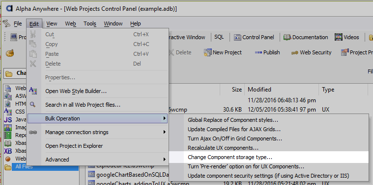 Bulk Change Storage Type